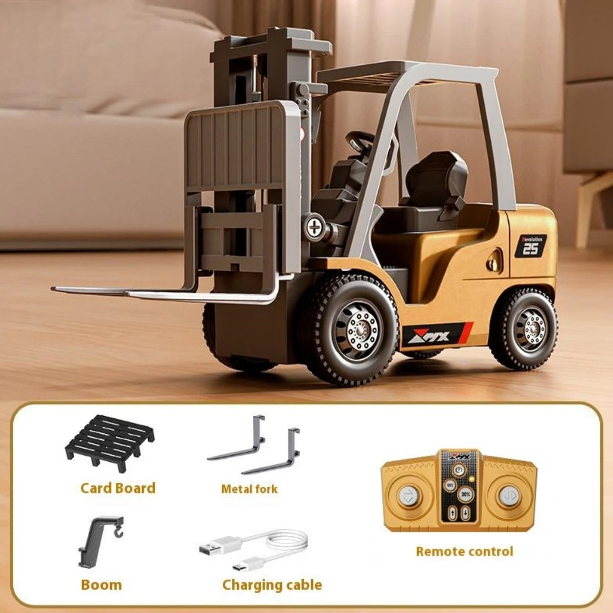 Purilite Select 1/64 RC Alloy Forklift Engineering Vehicle – 2.4G Remote Control Mini Forklift Model