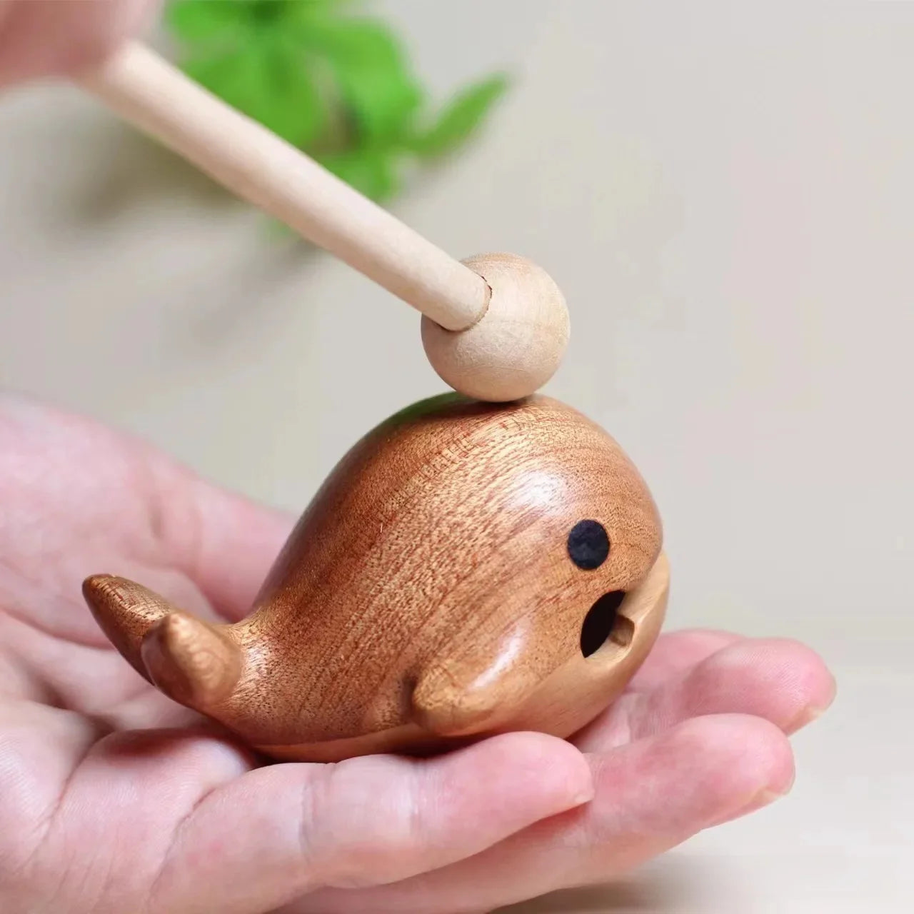 Purilite Select Solid Wood Panda Toothpick Holder