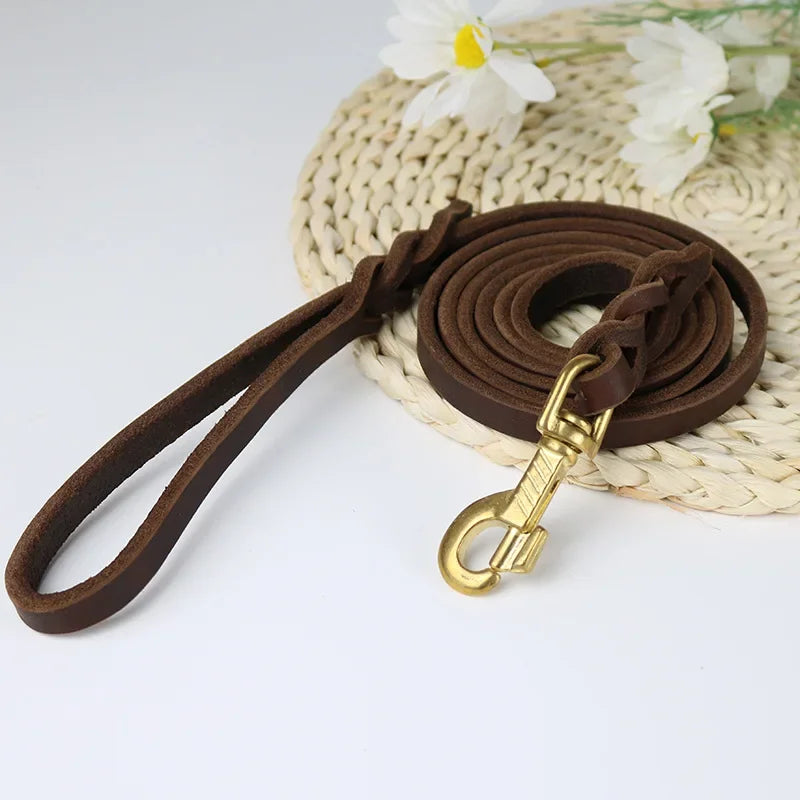 Purilite Select Genuine Leather Dog Leash