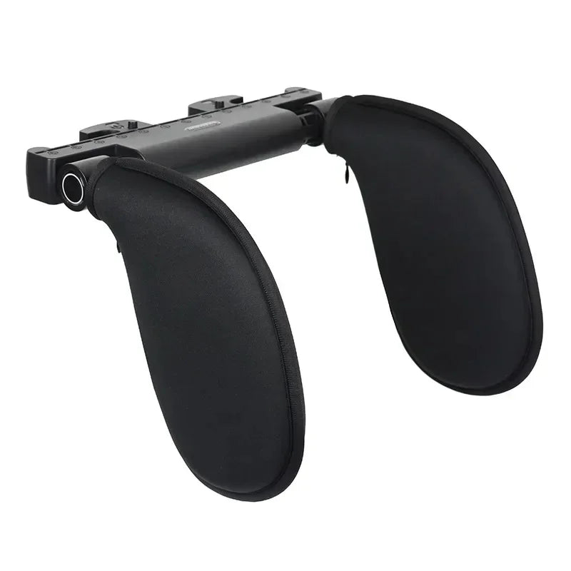 Purilite Select Adjustable Memory Foam Car Neck Pillow with Retractable Head Support for Travel Comfort