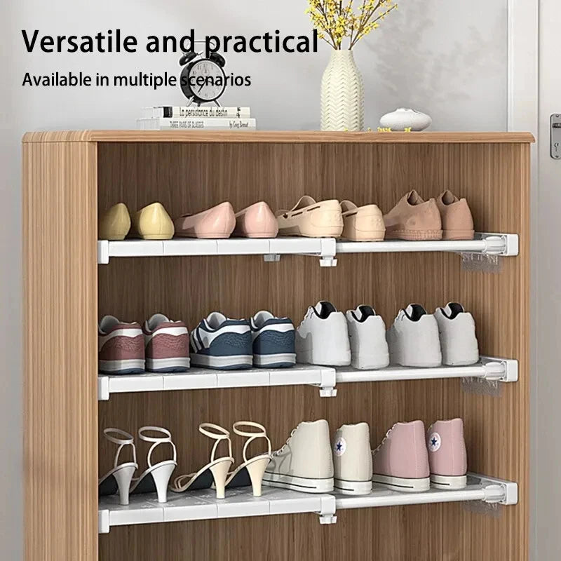 Purilite Select Expandable Wardrobe Shelf Divider | Adjustable Closet Organizer | Punch-Free Storage Rack | Retractable Cabinet Shelf | Kitchen Bathroom Space Saver