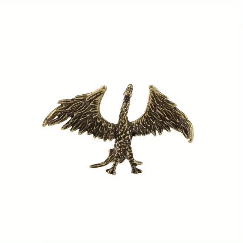 Purilite Select Retro Solid Brass Soaring Phoenix Figurine