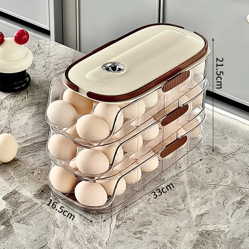 Purilite Select Household Multi-Layer Automatic Rolling Egg Storage Box