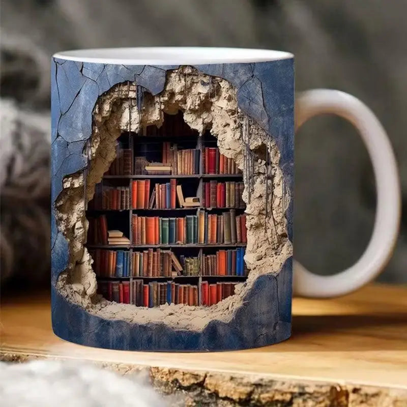 Purilite Select Creative 3D Bookshelf Mug