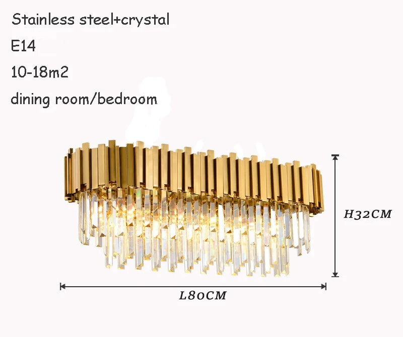 Purilite Select Luxury Crystal Ceiling Chandelier