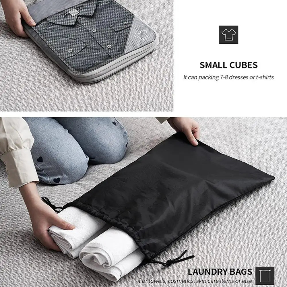 Purilite Select 6‑Piece Travel Organizer Compression Packing Cubes Set