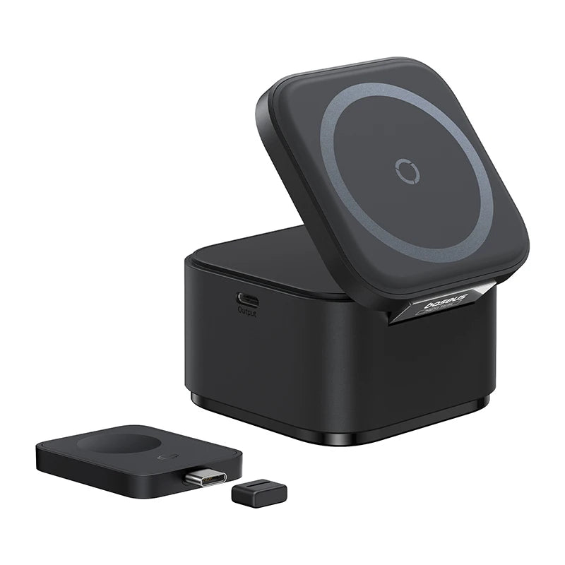 Purilite Select MagPro 2-in-1 Magnetic Wireless Charger 25W Fast Charging Dock for Smartphones and Smart Watches
