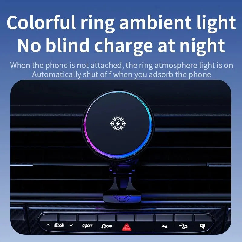 Purilite Select Magnetic Wireless Car Charger with Cooling Fan