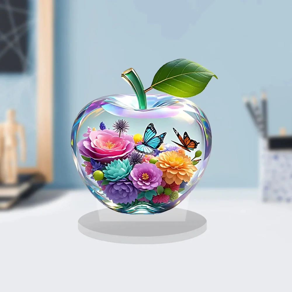 Purilite Select Clear Crystal Apple Figurine