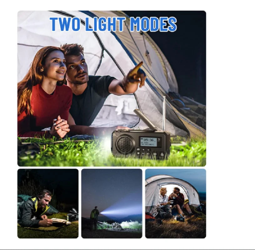 Purilite Select DAB+ Portable Hand Crank Solar Emergency Radio with Bluetooth