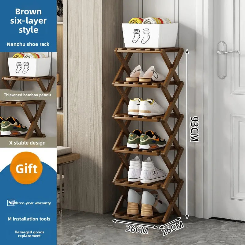 Purilite Select Narrow Wooden Shoe Rack