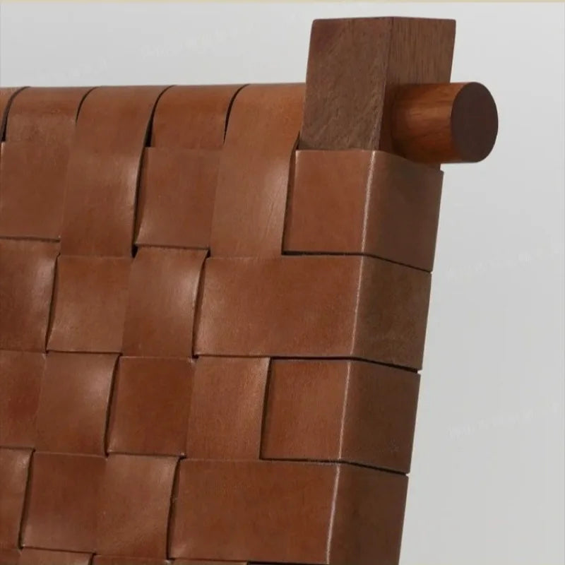 Purilite Select Saddle Leather Weaving Dining Chair