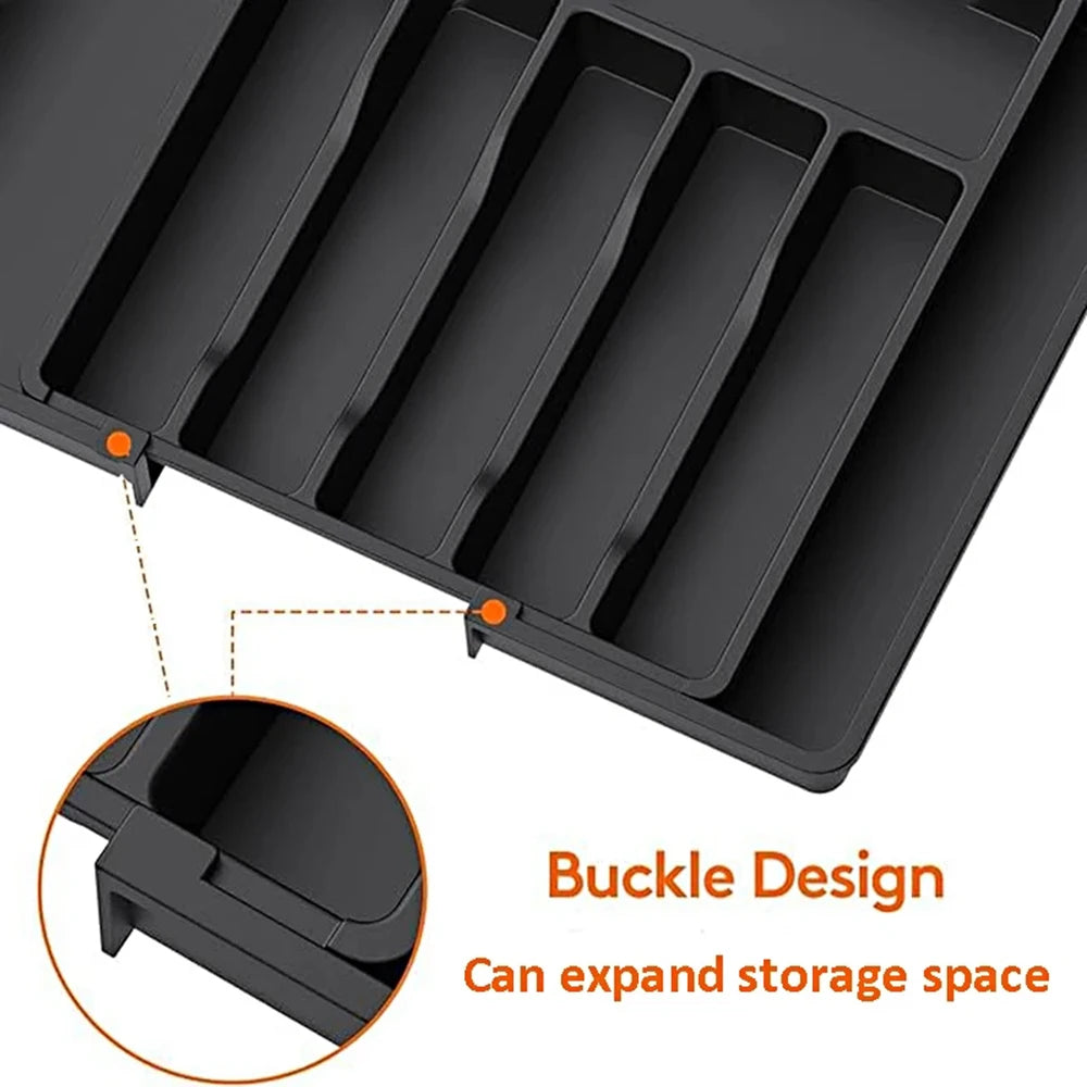 Purilite Select Household Expandable Cutlery Storage Box