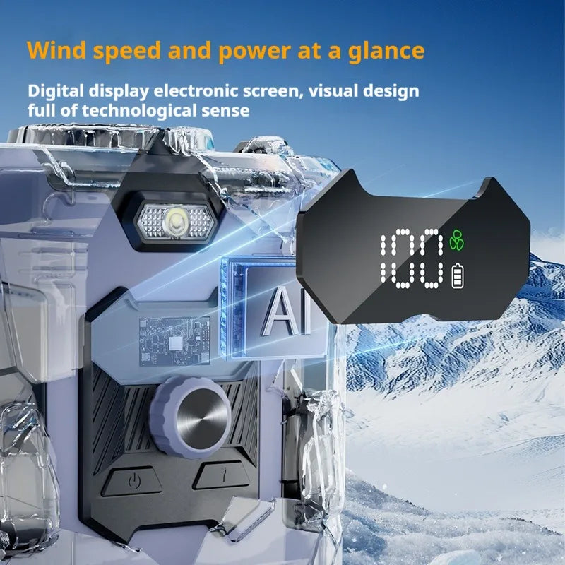 Portable High-Speed Waist-Mounted Fan