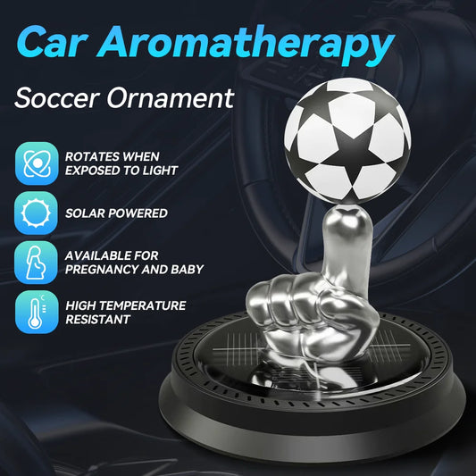 Purilite Select Solar Finger Football Car Perfume Air Freshener – Innovative Solar Spinning Aroma Diffuser