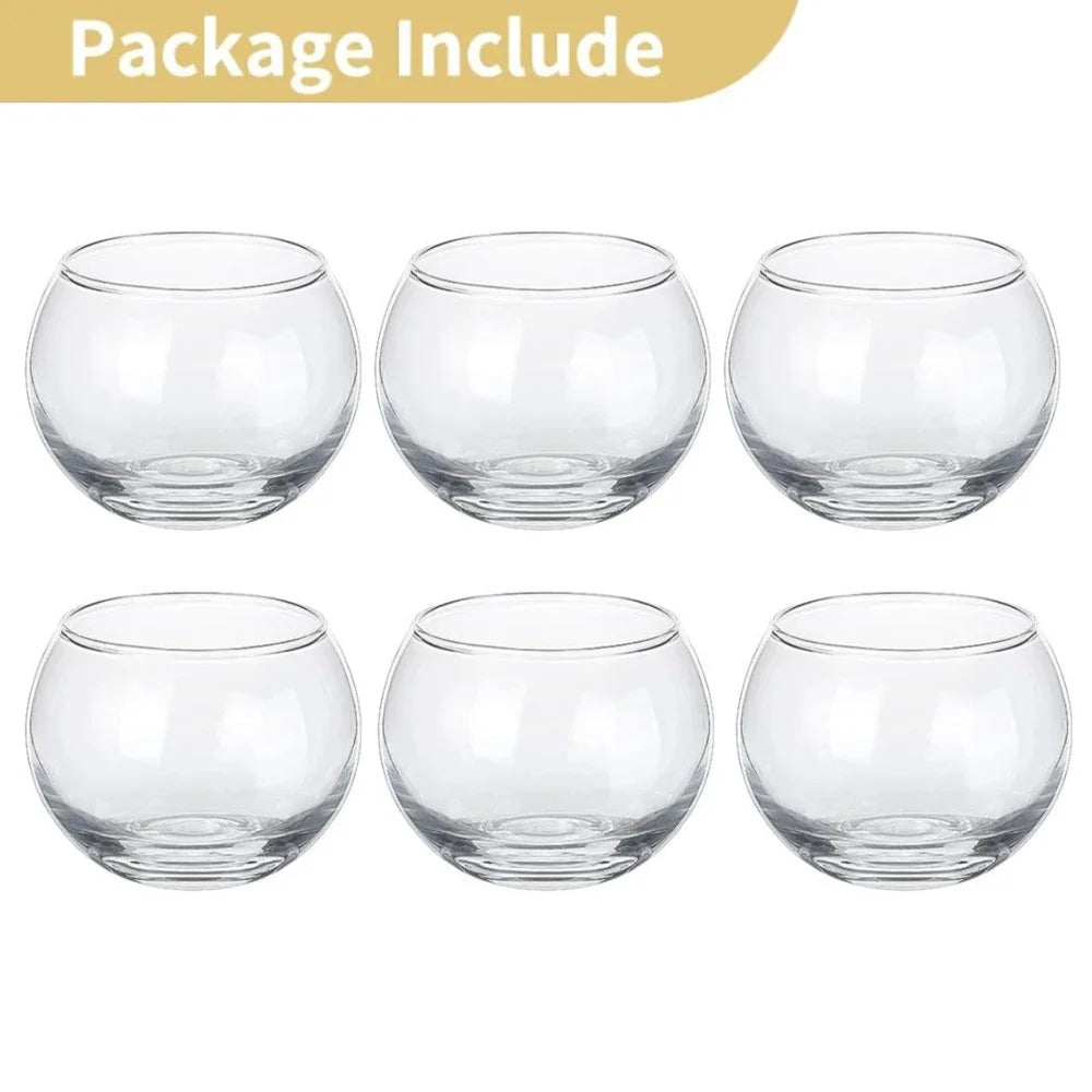 Purilite Select 6/12Pcs Round Speckled Glass Votive Candle Holders