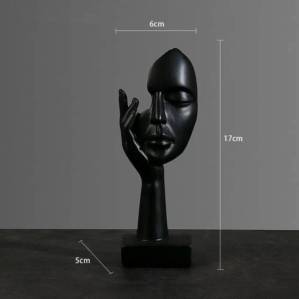 Purilite Select Resin Abstract Face Sculpture