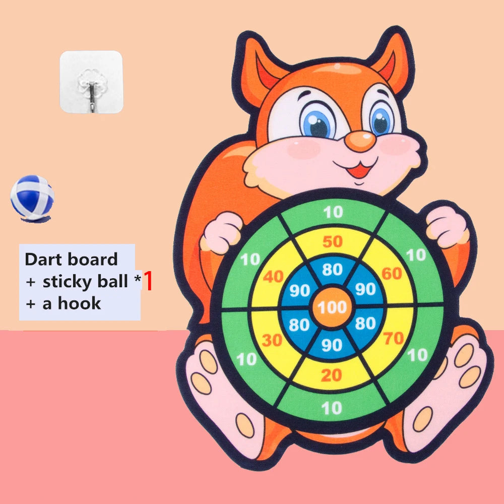 Purilite Select Montessori Cartoon Animal Dart Board Sticky Ball Toy