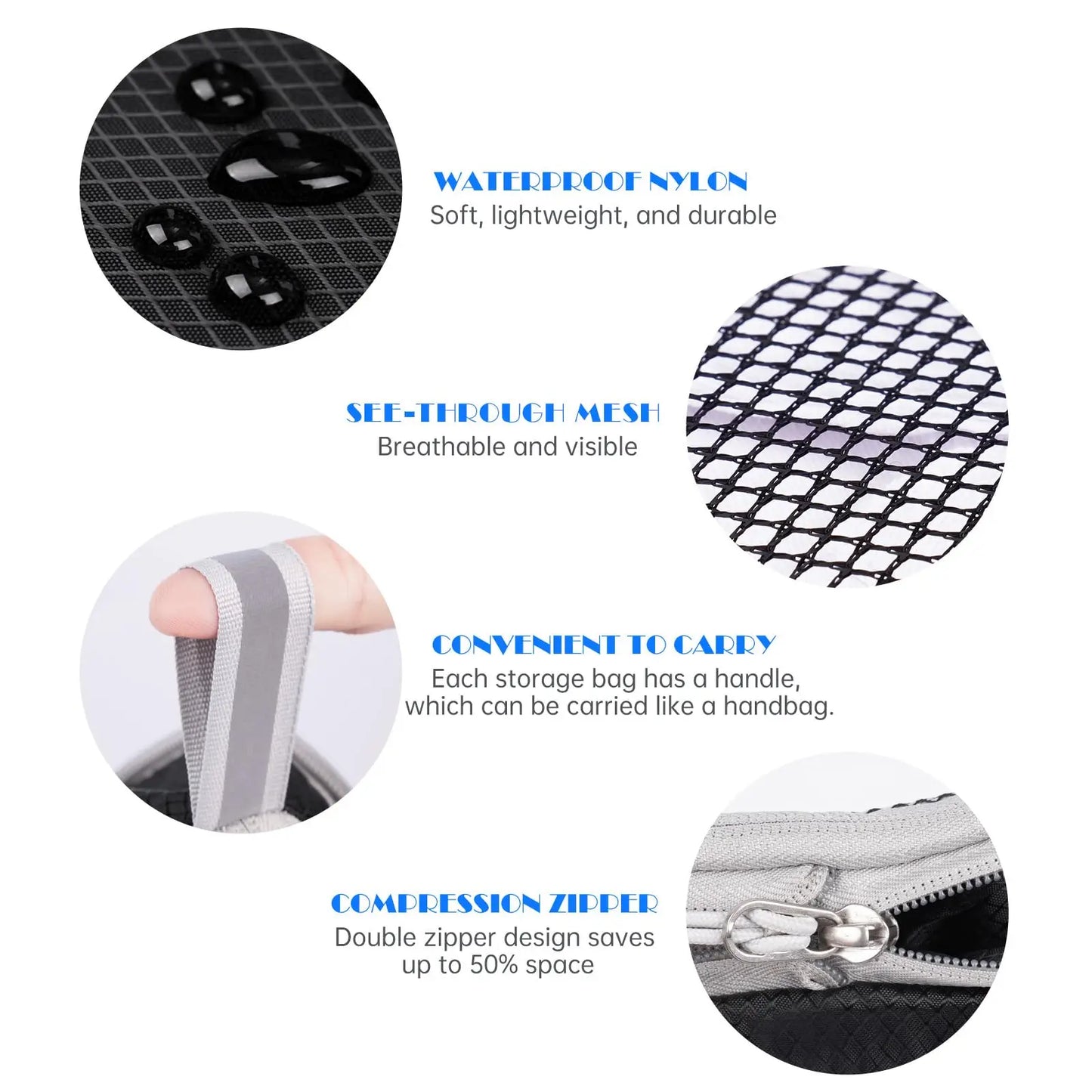 Purilite Select 3/6PCS Compressed Packing Cubes Set