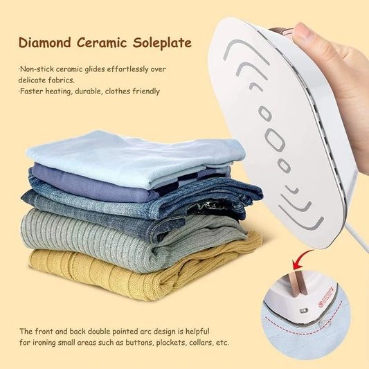 Purilite Select Mini Travel Iron Dual Voltage 120V/220V Lightweight Portable Dry Iron for Clothes