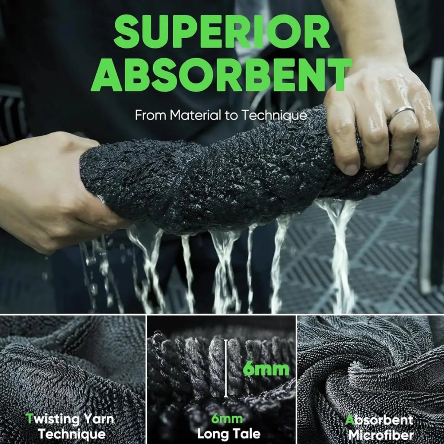 Purilite Select Car Towel – Streak-Free Ultra-Absorbent Scratch-Safe Microfiber Cleaning Cloth for Cars