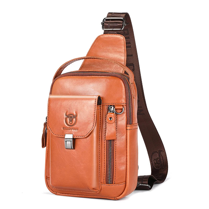 Purilite Select Mens Genuine Leather Crossbody Bag