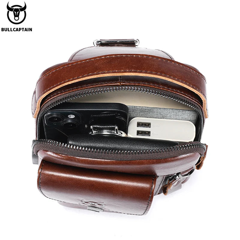 Purilite Select Mens Genuine Leather Crossbody Bag