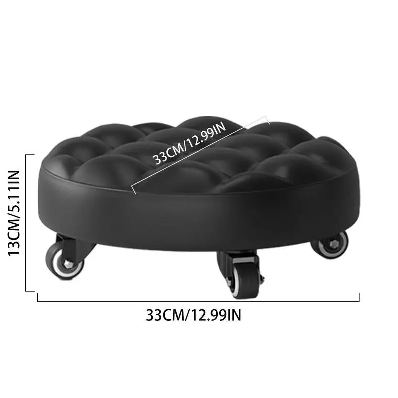 Purilite Select Low Floor Work Chair with Casters | Rolling Work Stool for Garage Home Outdoor Use