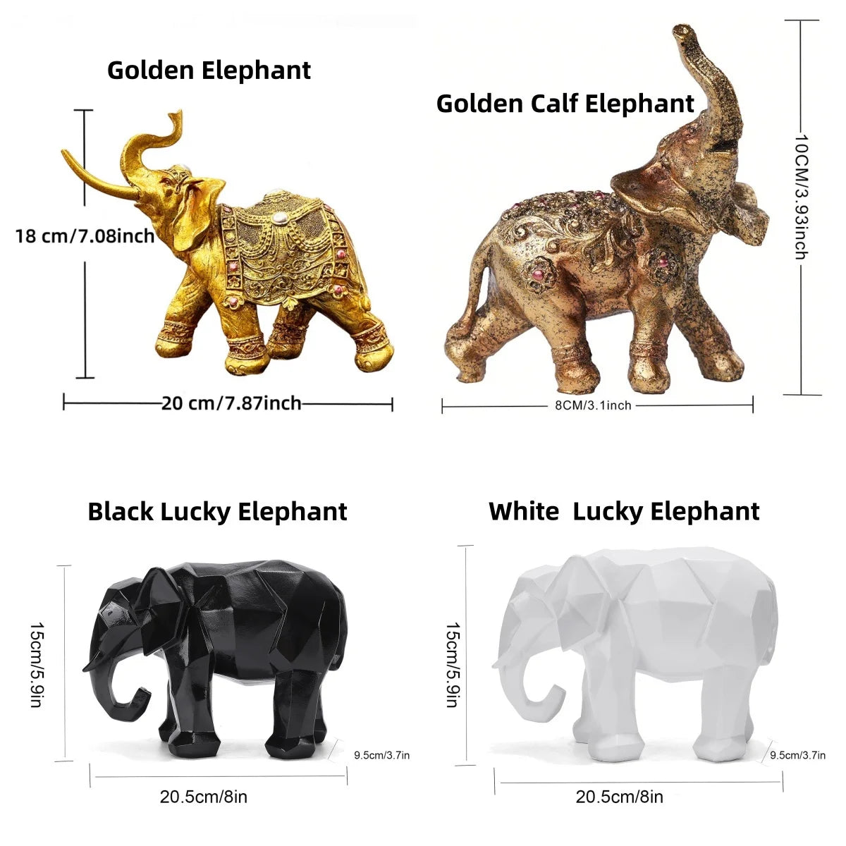 Purilite Select Elephant Resin Decor