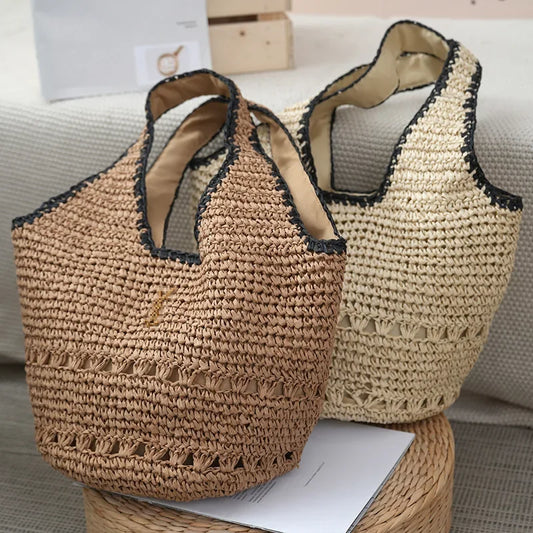 Purilite Select Minimalist Straw Shoulder Bag