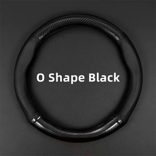 Purilite Select D-Type Universal Car Steering Wheel Cover – Breathable Microfiber Leather, Anti-Slip Design (37–38cm)