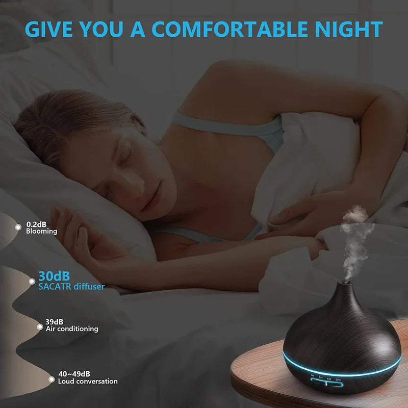 Purilite Select 550ml Wood Color USB Aroma Diffuser
