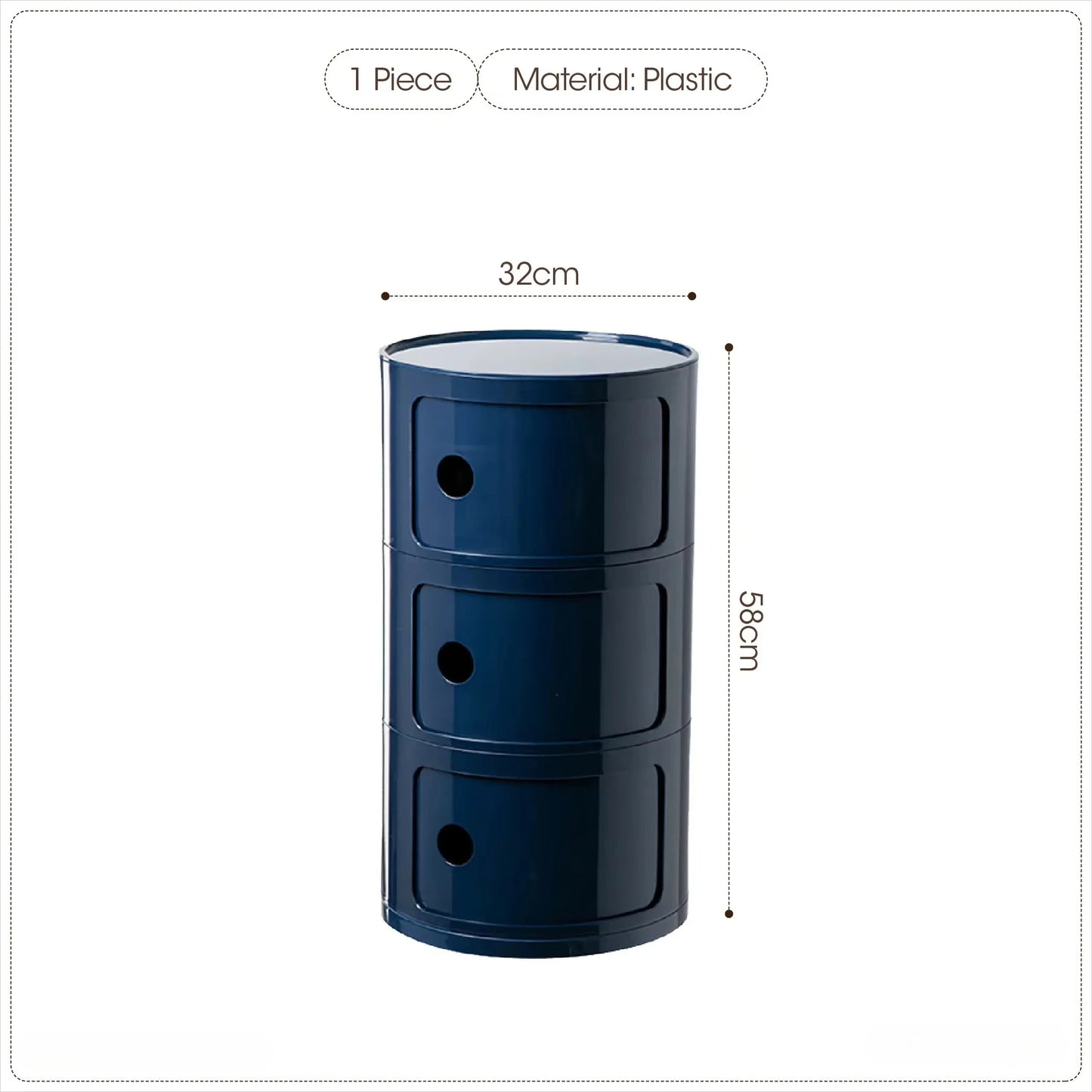 Purilite Select Nordic Net Red Bedside Cabinet