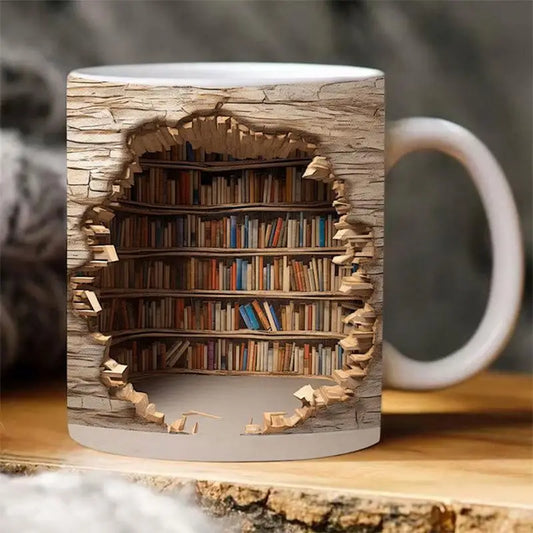 Purilite Select Creative 3D Bookshelf Mug