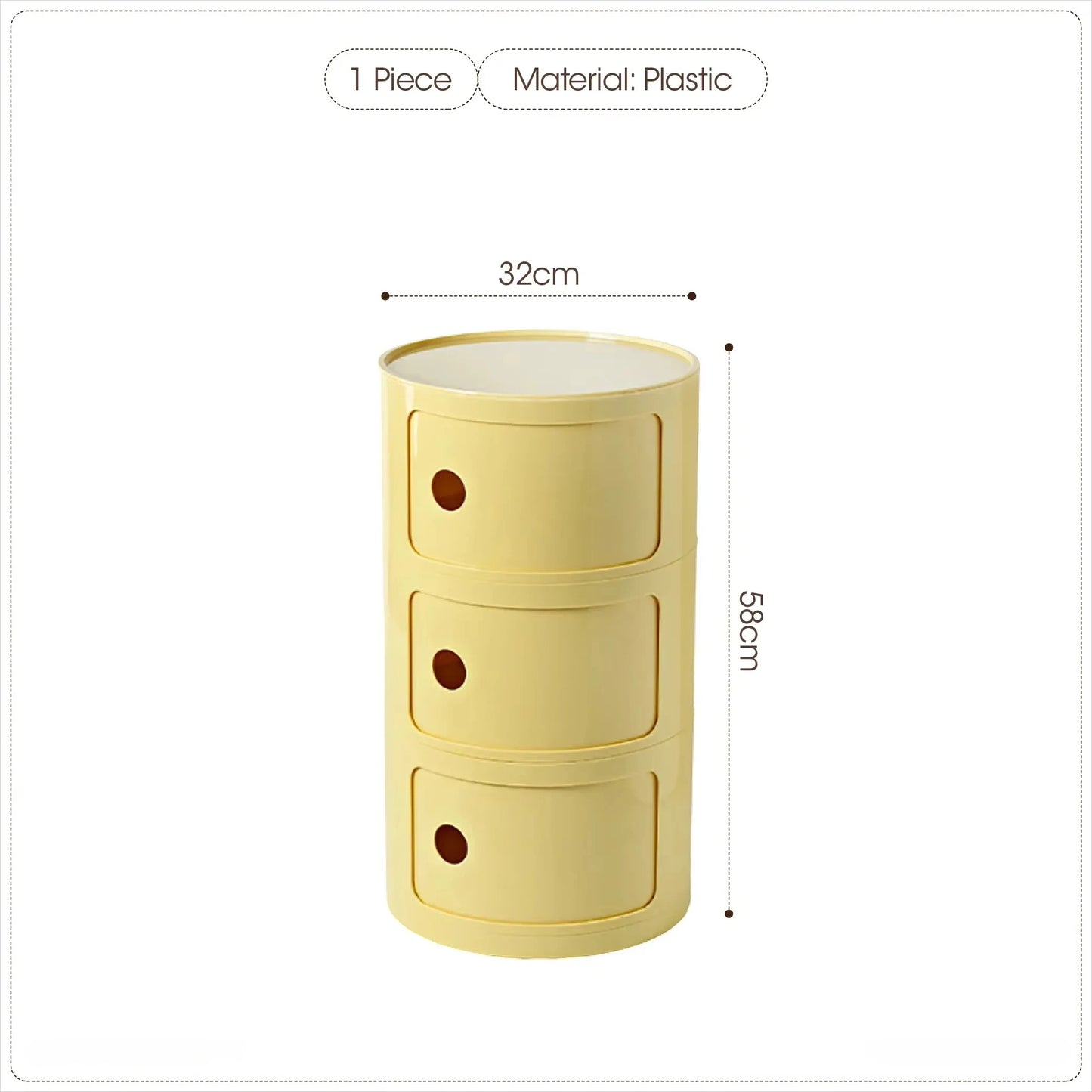 Purilite Select Nordic Net Red Bedside Cabinet