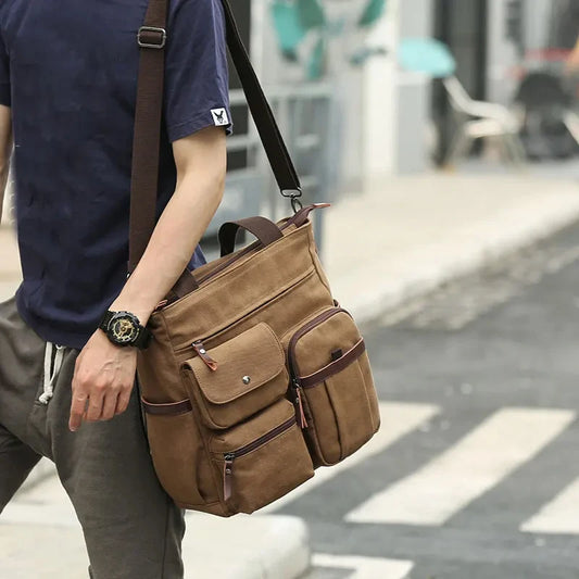 Purilite Select Vintage Canvas Messenger Bag for Men