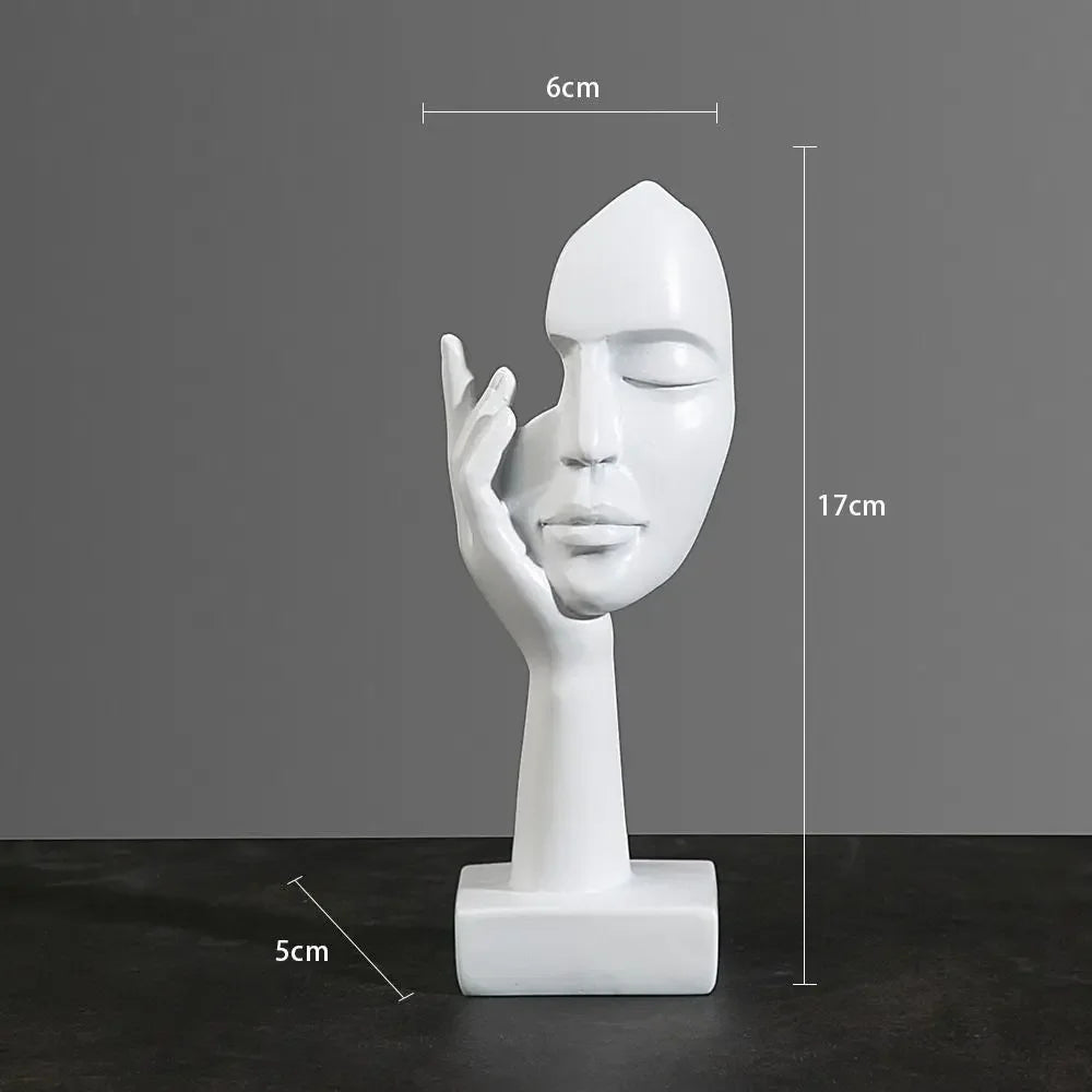 Purilite Select Resin Abstract Face Sculpture