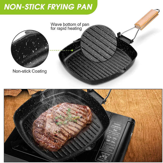 Purilite Select Non-Stick Camping Frying Pan with Folding Handle