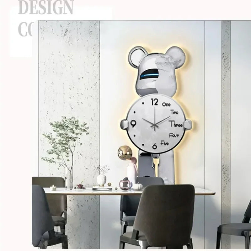 Purilite Select Aesthetic Bear Wall Clock with LED Lamp