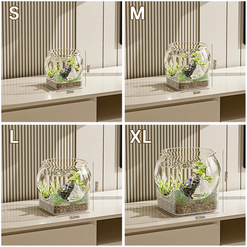 Purilite Select Clear Round Desktop Fish Tank