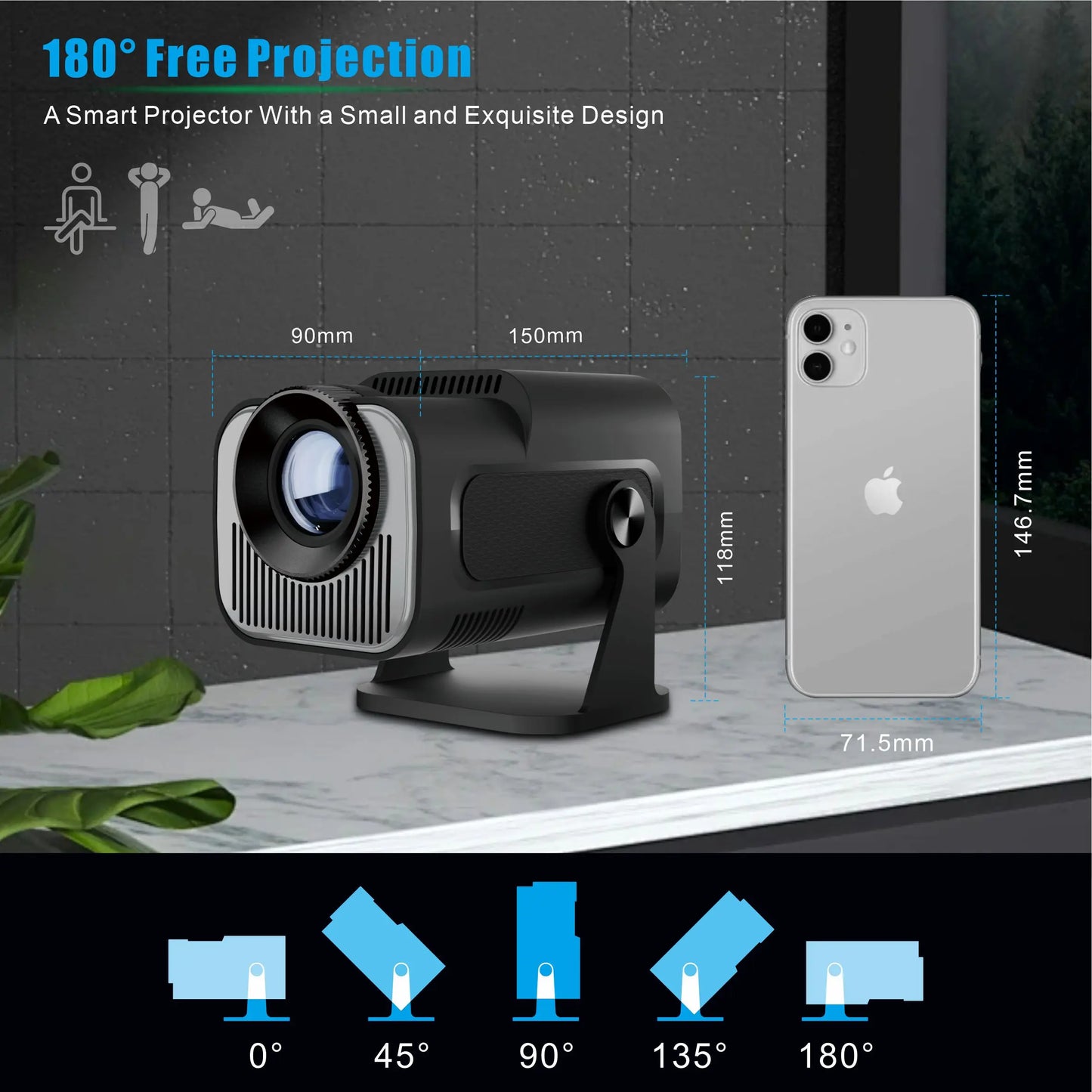 Purilite Select HY-320Mini Portable 4K Projector