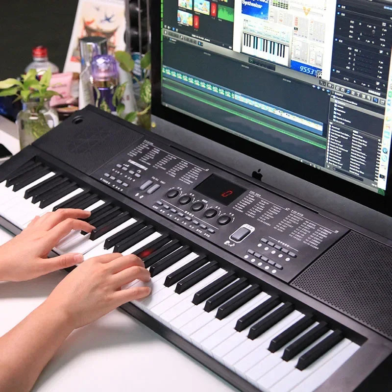 Purilite Select Rechargeable Electronic Organ 61 Keys Children’s Musical Piano with Microphone