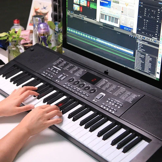 Purilite Select Rechargeable Electronic Organ 61 Keys Children’s Musical Piano with Microphone