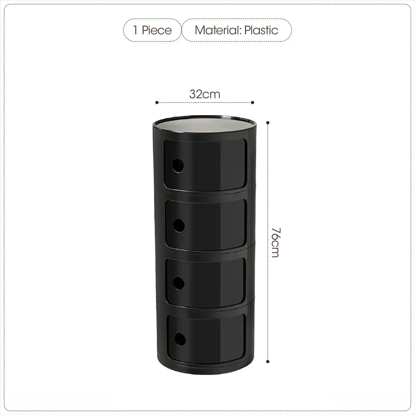 Purilite Select Nordic Net Red Bedside Cabinet