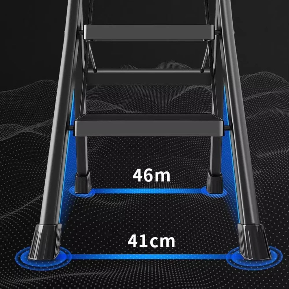 Purilite Select Folding Lightweight Step Ladder | Portable Kitchen Step Stool | Anti-Slip Pedal Ladder for Adults | Multi-Functional Closet Stool