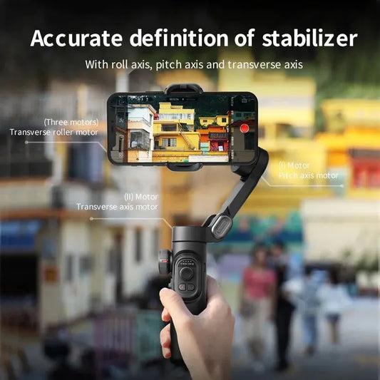 Purilite Select AOCHUAN SmartXE 3-Axis Handheld Gimbal Stabilizer | Smartphone Gimbal for iPhone & Android | AI Tracking | TikTok & Vlog Shooting