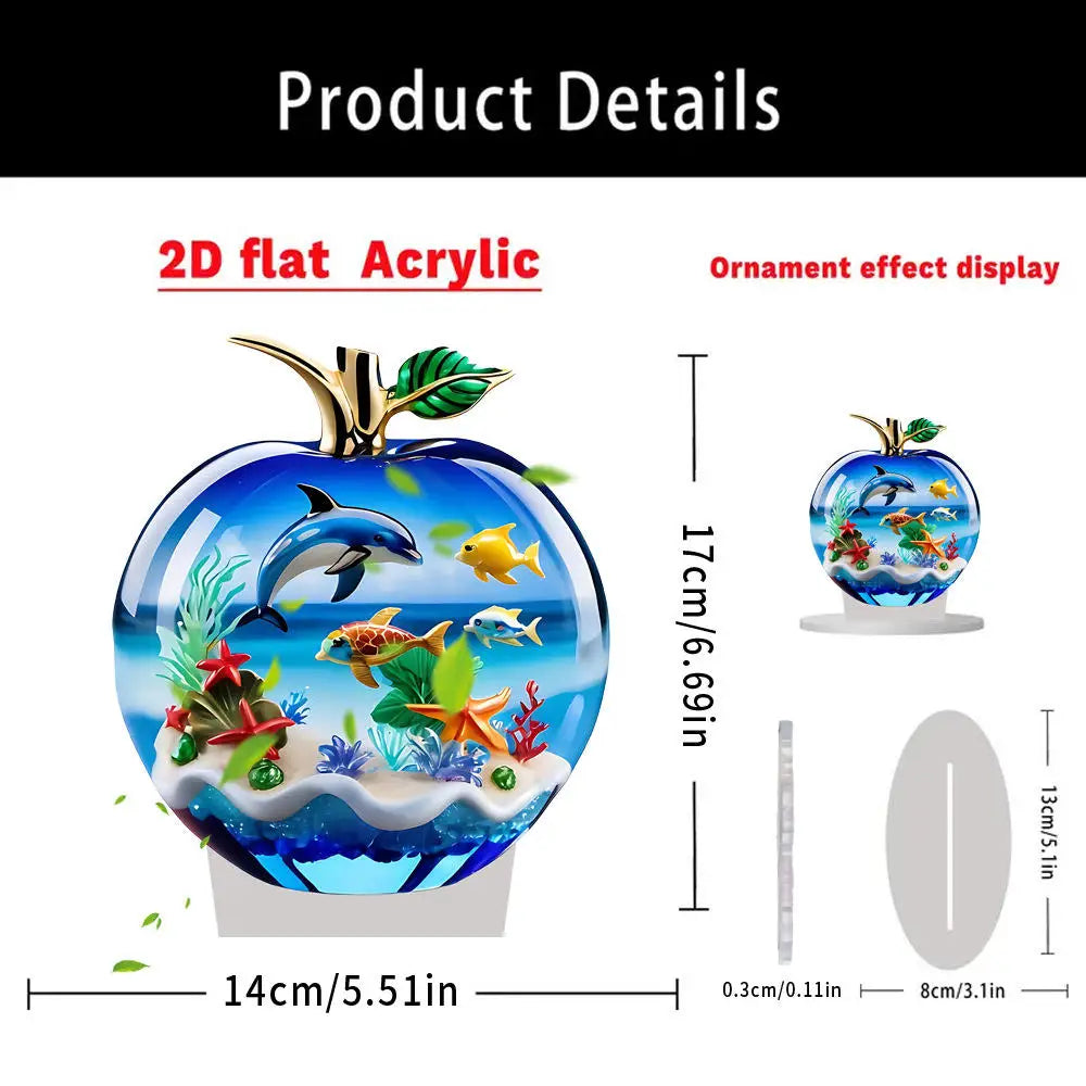 Purilite Select Clear Crystal Apple Figurine