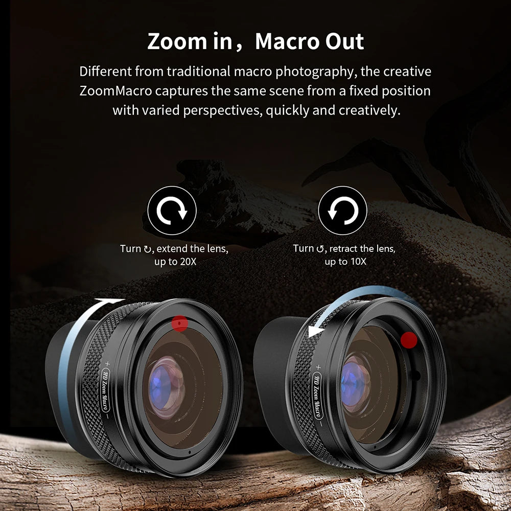 Purilite Select 10“20X Zoom HD Macro Lens