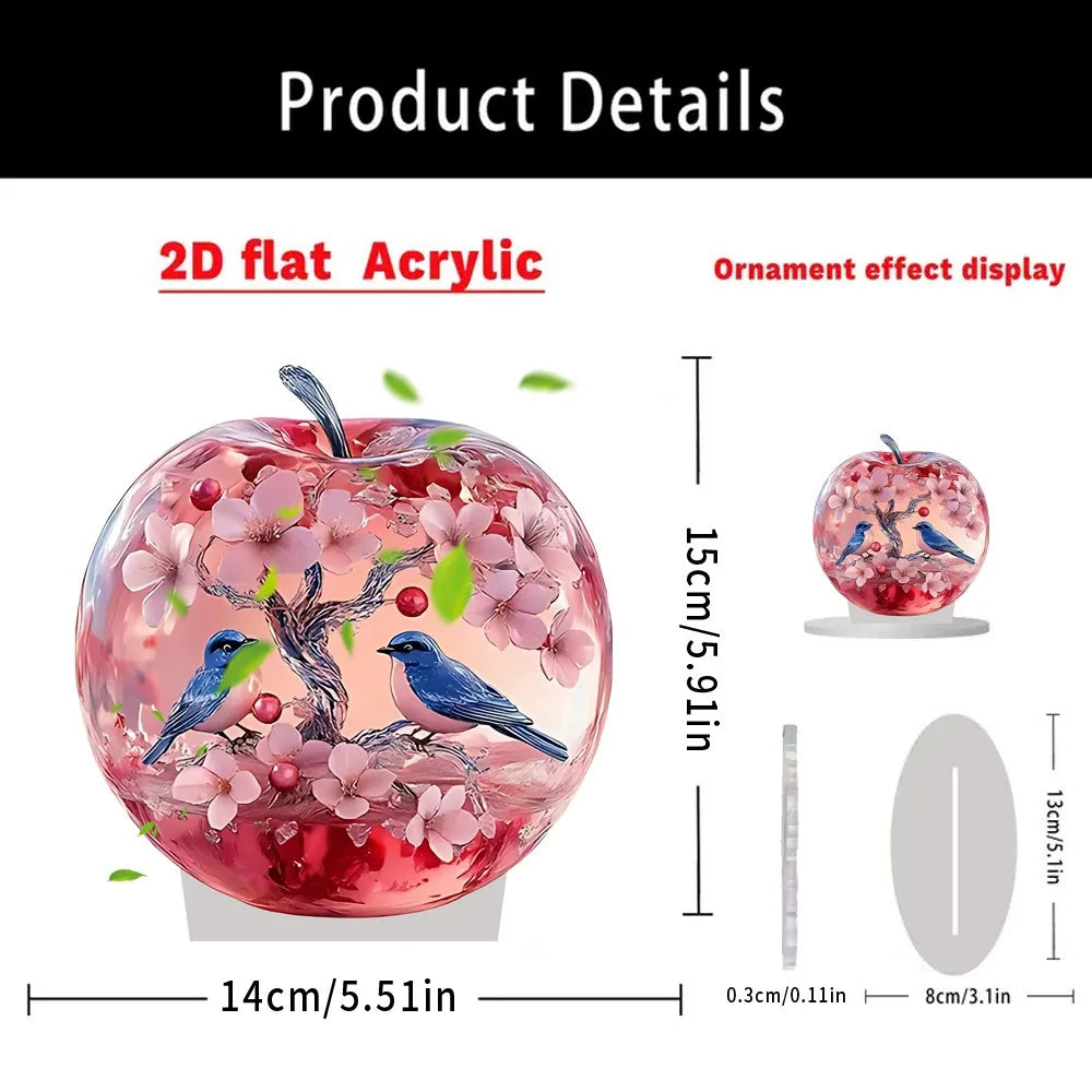Purilite Select Clear Crystal Apple Figurine