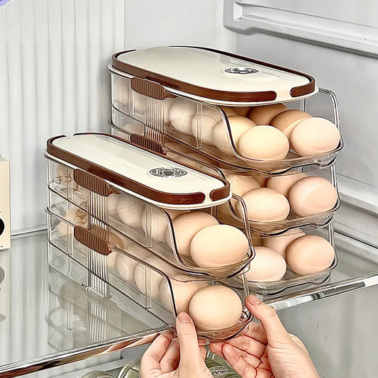 Purilite Select Household Multi-Layer Automatic Rolling Egg Storage Box